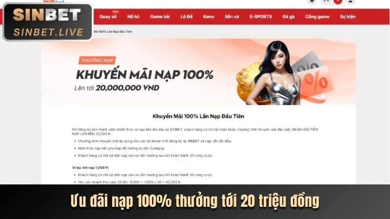 Thưởng nạp lần đầu nohu77 login